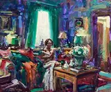 Norman Teeling, Before The Ball, oil on board