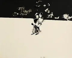 Charles Harper, Evening Walk, mixed media on paper