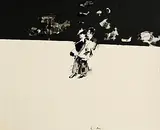 Charles Harper, Evening Walk, mixed media on paper