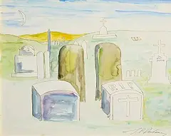 James Patrick Dunleavy, Do Not Disturb, watercolour on paper