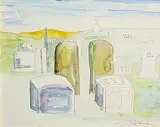 James Patrick Dunleavy, Do Not Disturb, watercolour on paper