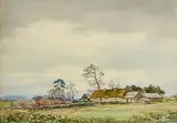 Frank Egginton, Cottage in the West, watercolour on paper
