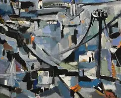 Eileen Costello, Above the Harbour, oil on board