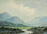 Douglas Alexander, On to Road to Roundstone, Connemara, watercolour on paper