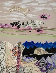 George Campbell, Untitled, mixed media and collage on paper