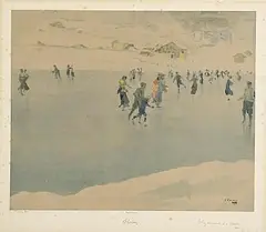 Skating by John Lavery, offset lithograph, sold Jun 2025