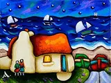 Annie Robinson, Watching the Stars, acrylic on canvas