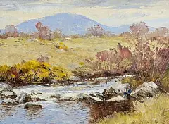 Wicklow Landscape by Fergus O'Ryan, oil on board, sold Jun 2025