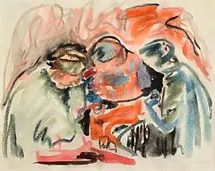 Nano Reid, Market Day, watercolour on paper