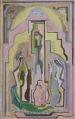 Evie Hone, Abstract Composition, c.1928-1930, gouache on paper