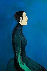 Ya Tsai Chiu, Female Profile, c.1995, oil on canvas