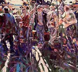 Arthur K. Maderson, Evening Shadows, Tallow Horse Fair, oil on panel