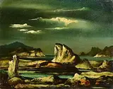 Daniel O'Neill, Rocks, Lough Swilly, Co. Donegal, oil on board