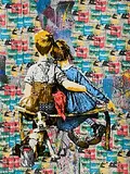 Thierry Guetta, Work Well Together, 2023, unique silkscreen and mixed media on wove