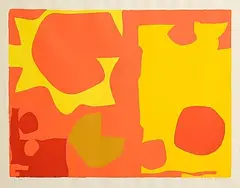 Patrick Heron, Six in Light Orange with Red and Yellow, 1970, screenprint in colours from 1970 - number 98 from an edition of 100