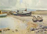Low Tide, Derryinver Harbour, Connemara by Maurice Canning Wilks, oil on canvas, offered May 2025