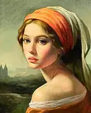 Ken Hamilton, Girl in a Dreamscape, oil on board