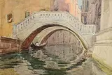 Letitia Marion Hamilton, Santa Maria de Formosa, Venice, 1938, watercolour on paper