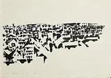 Dublin Rooftops in the Snow by Louis le Brocquy, 1986, lithograph - number 4 from an edition of 35, sold May 2025