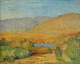 Charles Vincent Lamb, Landscape, Connemara, oil on board
