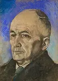 Harry Kernoff, Portrait of Sean MacBride, 1958, pastel