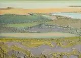 Arthur Armstrong, Low Tide, Roundstone, oil and mixed media on board