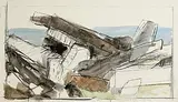 Barrie Cooke, Cill Rialaig Rocks IV, 2004, mixed media on paper
