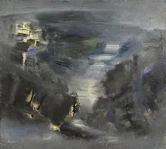 The Waterfall by Richard Kingston, oil on canvas, sold May 2025