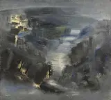 Richard Kingston, The Waterfall, oil on canvas