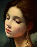Ken Hamilton, Celeste, oil on board