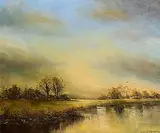 Norman J. McCaig, Moored Boat, oil on canvas