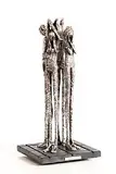 Rowan Gillespie, Fragment of a Dream, 1979, aluminium on rotating marble base - number 4 from an edition of 8 with original perspex grid case