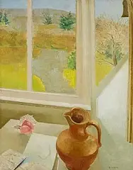 Barbara Warren, Attic Window, 1981, oil on board