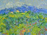 Desmond Carrick, Cottages in Connemara, oil on canvas board