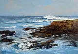 Annemarie Bourke, Daybreak, Spanish Point, oil on canvas