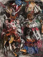 Alice Maher, Tormented Times, 1988, mixed media on paper