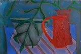 Jane O'Malley, Red Jug, 1980, oil on board