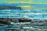 Henry Morgan, From Doolin Looking Towards The Cliffs of Moher, 2024, oil on canvas