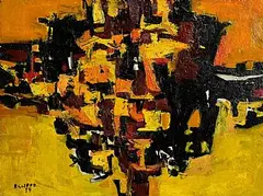 Henry Cliffe, Abstract, 1959, oil on canvas