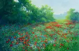 Annemarie Bourke, The Poppy Field, oil on canvas