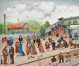 John Schwatschke, Excursion to Dublin, oil on canvas