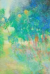 Gladioli by Victor Richardson, pastel on paper, offered May 2025