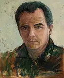 James MacKeown, Self Portrait, oil on board