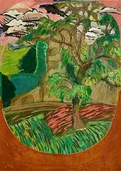 Brian Bourke Hrha Irish, Co. Kilkenny, 1975, oil on board