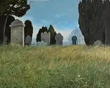 Charles Oakley, Ballinderry Graveyard, oil on canvas