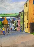 Kenneth Webb, Showery Day, Compass Hill, Kinsale, mixed media on paper