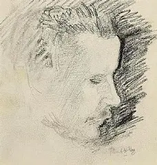 Paul Henry, Portrait of a Gentleman, pencil on paper