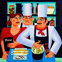 Graham Knuttel, What's Stirring?, oil on canvas