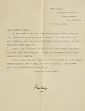 Paul Henry, Letter to Madeline Power, typed letter