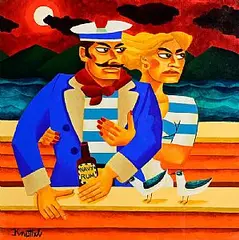 Graham Knuttel, Navy Rum, oil on canvas